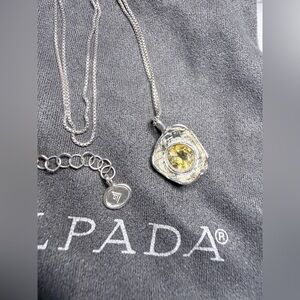 Silpada Citrine and Silver Necklace